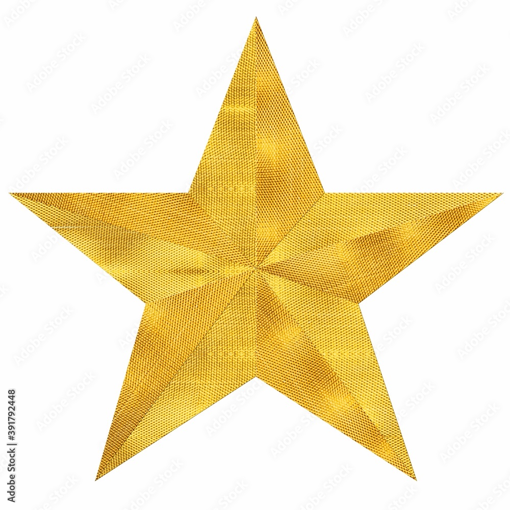 Fototapeta premium golden star isolated on white background