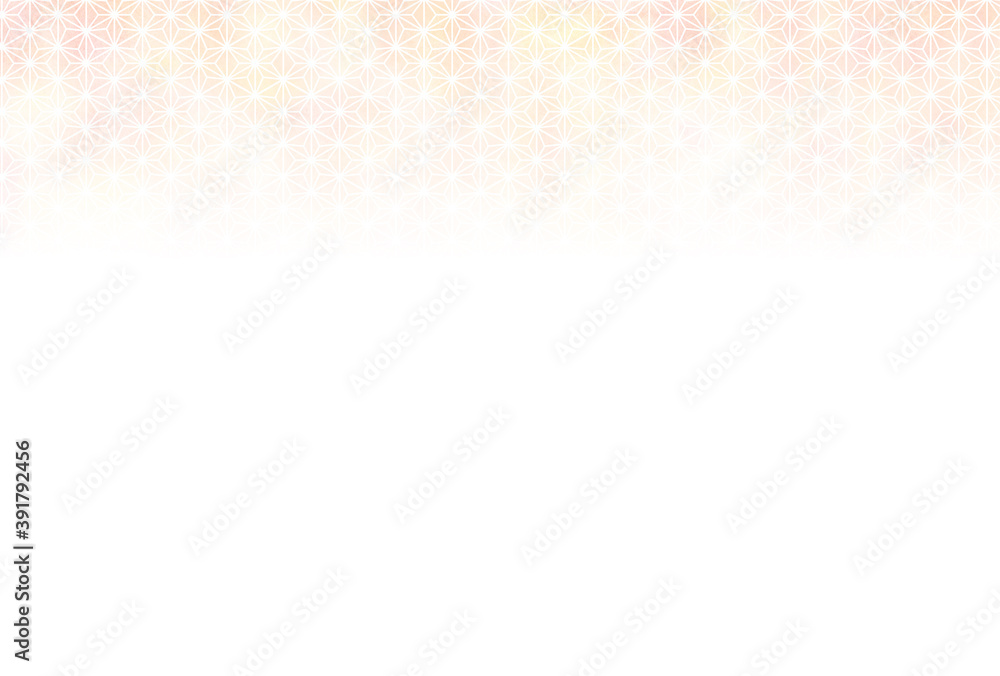 手描きのパステル、麻の葉、背景、はがき比率 手描きのパステル、麻の葉、背景、はがき比率