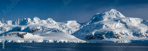 Mountains along the Neumayer Channel, Antarctic Peninsula, Antarctica © David Parker