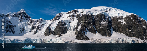 Mountains along the Neumayer Channel, Antarctic Peninsula, Antarctica photo
