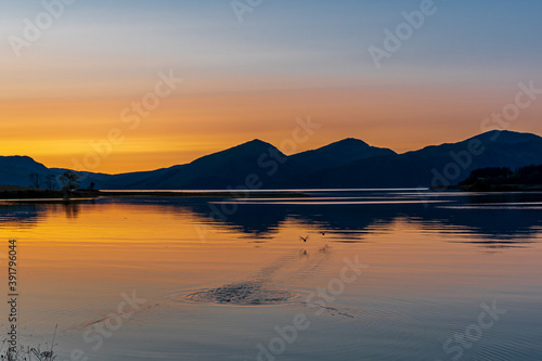 Sunset over Loch Linnhe photo