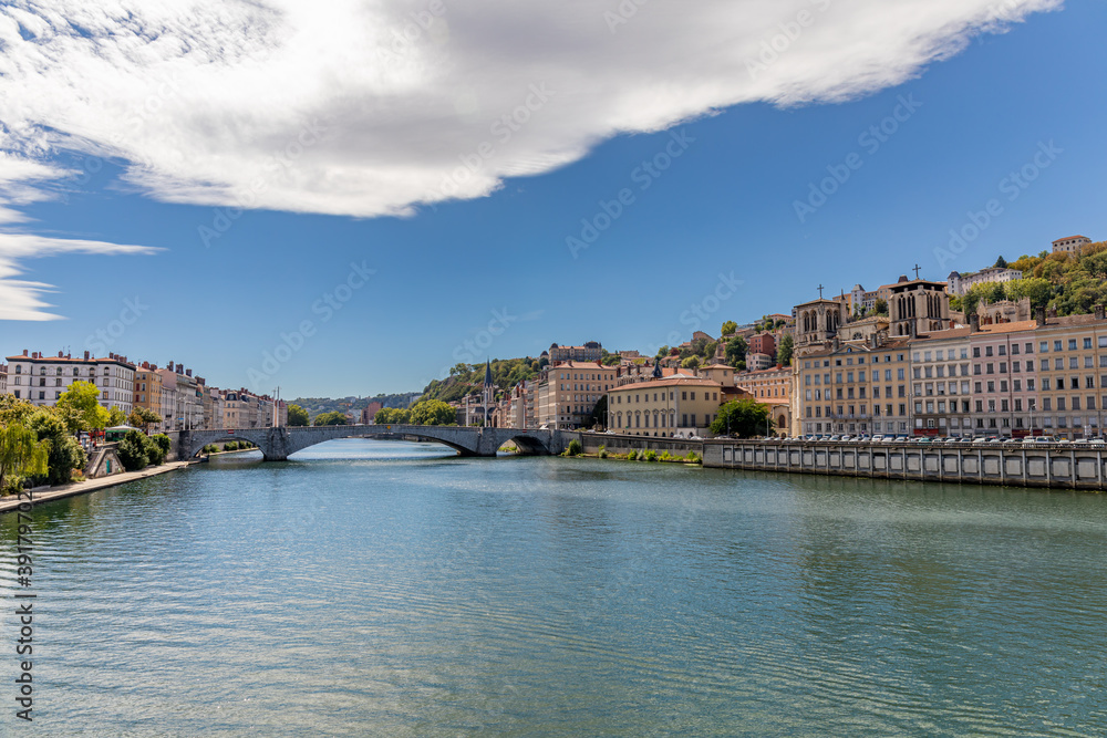 Bonaparte Bridge, Lyon, Rhone, France
