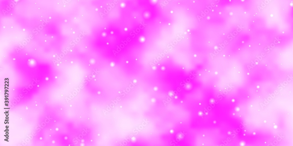 Light Pink vector texture with beautiful stars.
