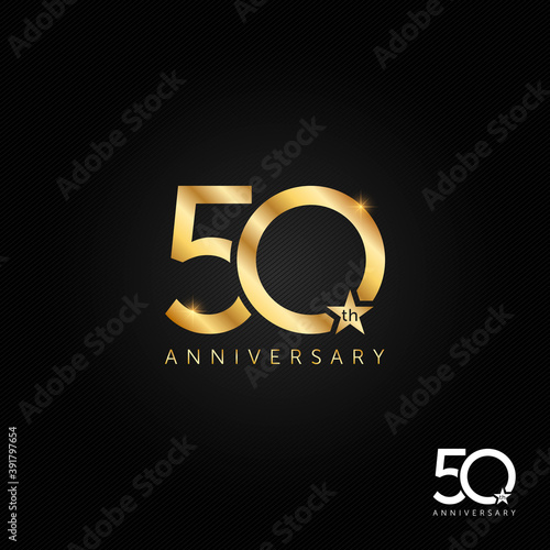 50 years anniversary logo, icon and symbol vector illustration