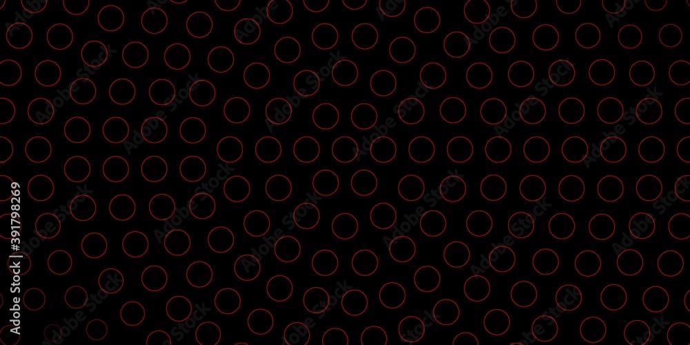 Dark Red vector pattern with spheres.