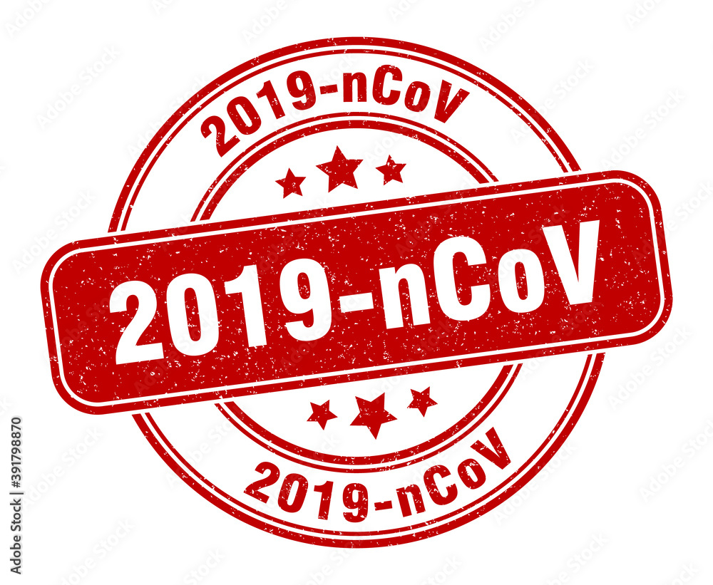 2019-ncov stamp. 2019-ncov label. round grunge sign 2019-ncov stamp. 2019-ncov label. round grunge sign
