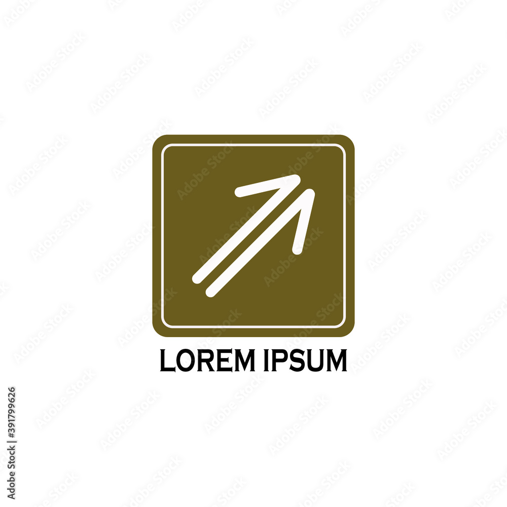 Arrow logo vector icon template Arrow logo vector icon template