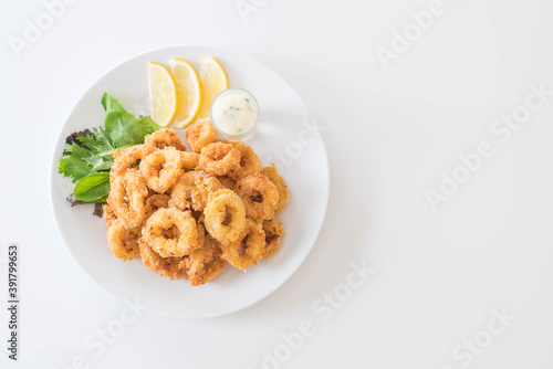 Photos of fried squid (calamari rings) photo