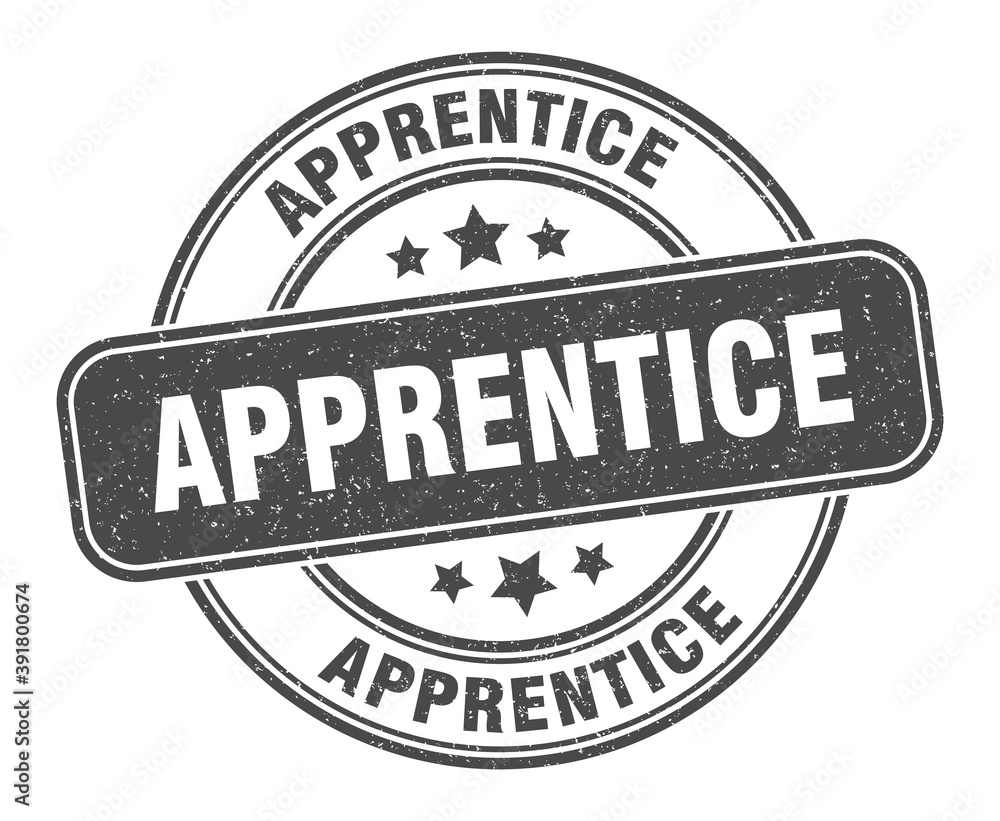 Obraz premium apprentice stamp. apprentice label. round grunge sign