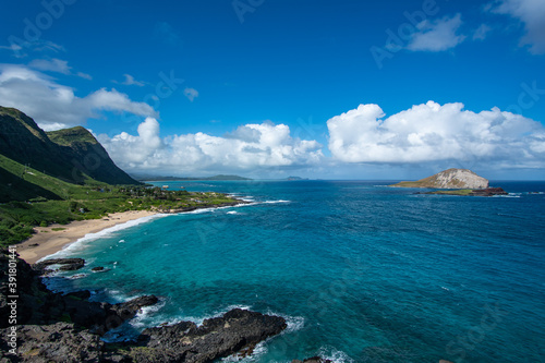 The Makapu'u region is the eastern most region of the island of O'ahu and offers various activities for locals and tourists alike. Visitors usually hike and sight see the beautiful views. photo