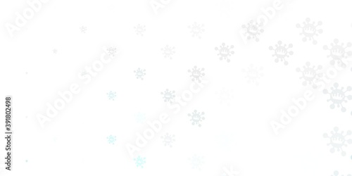 Light pink, blue vector texture with disease symbols.