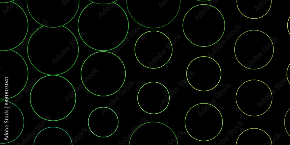 Dark Green, Yellow vector backdrop with dots. Dark Green, Yellow vector backdrop with dots.