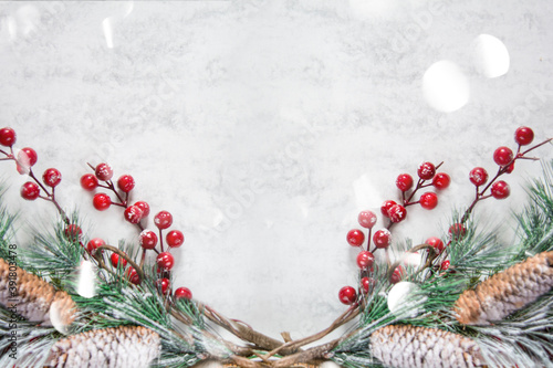 Christmas background with snowflakes photo