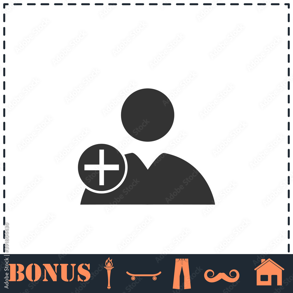 Add user icon flat Add user icon flat