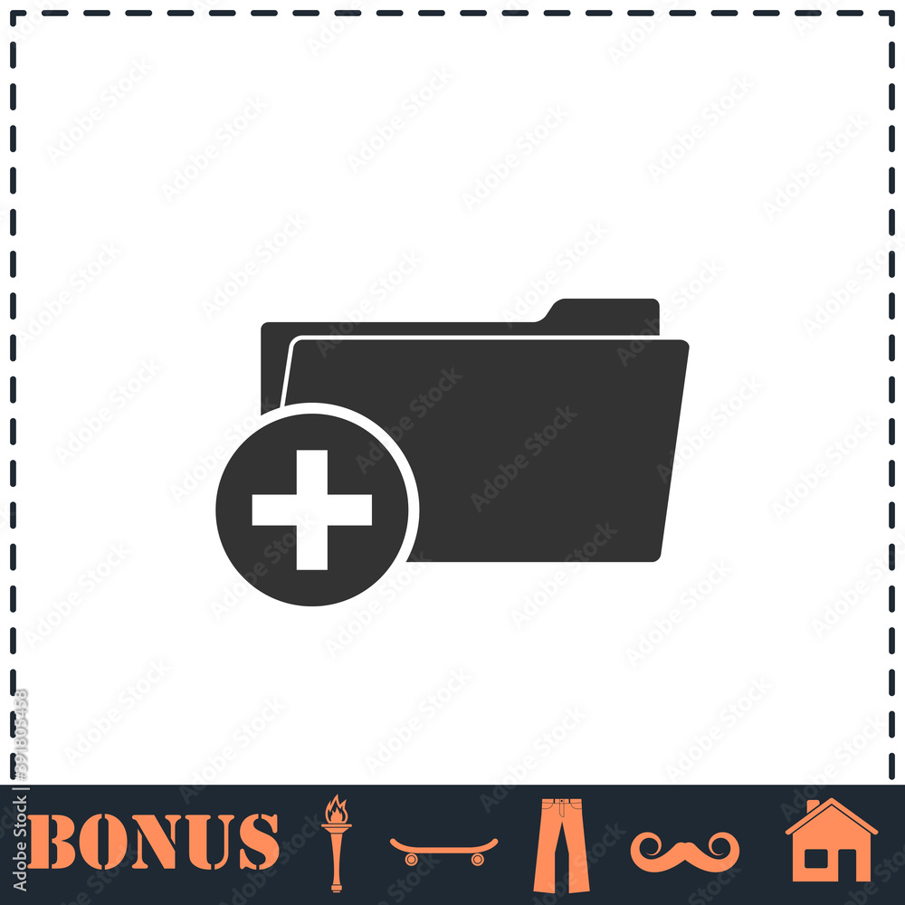 Add Folder icon flat Add Folder icon flat