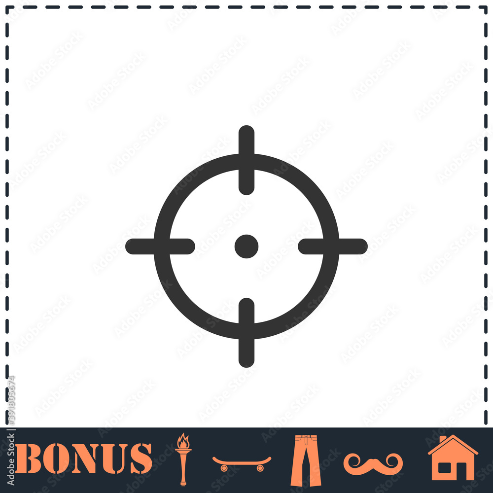 Target icon flat Target icon flat