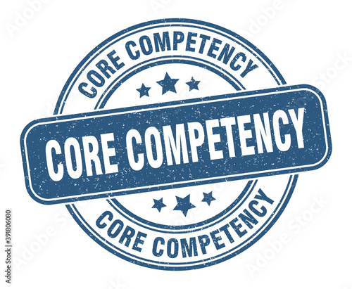 core competency stamp. core competency label. round grunge sign