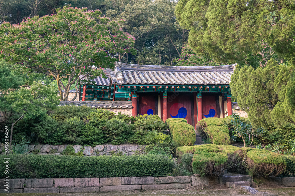 A shrine in Yangdong Village, a UNESCO World Heritage Site in Gyeongju, South Korea A shrine in Yangdong Village, a UNESCO World Heritage Site in Gyeongju, South Korea