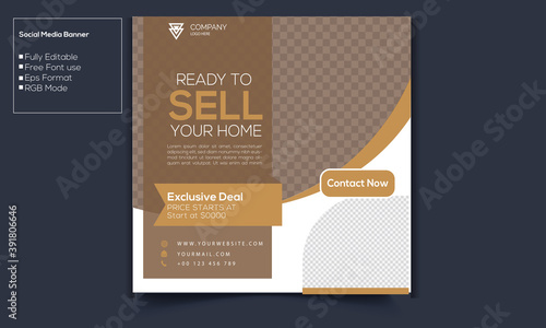 Real Estate Sales Promotion Banner for Social Media