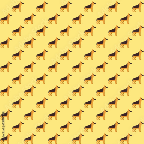 Labrador brown standing side view on light brown background repeat pattern 