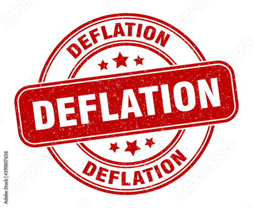 deflation stamp. deflation label. round grunge sign