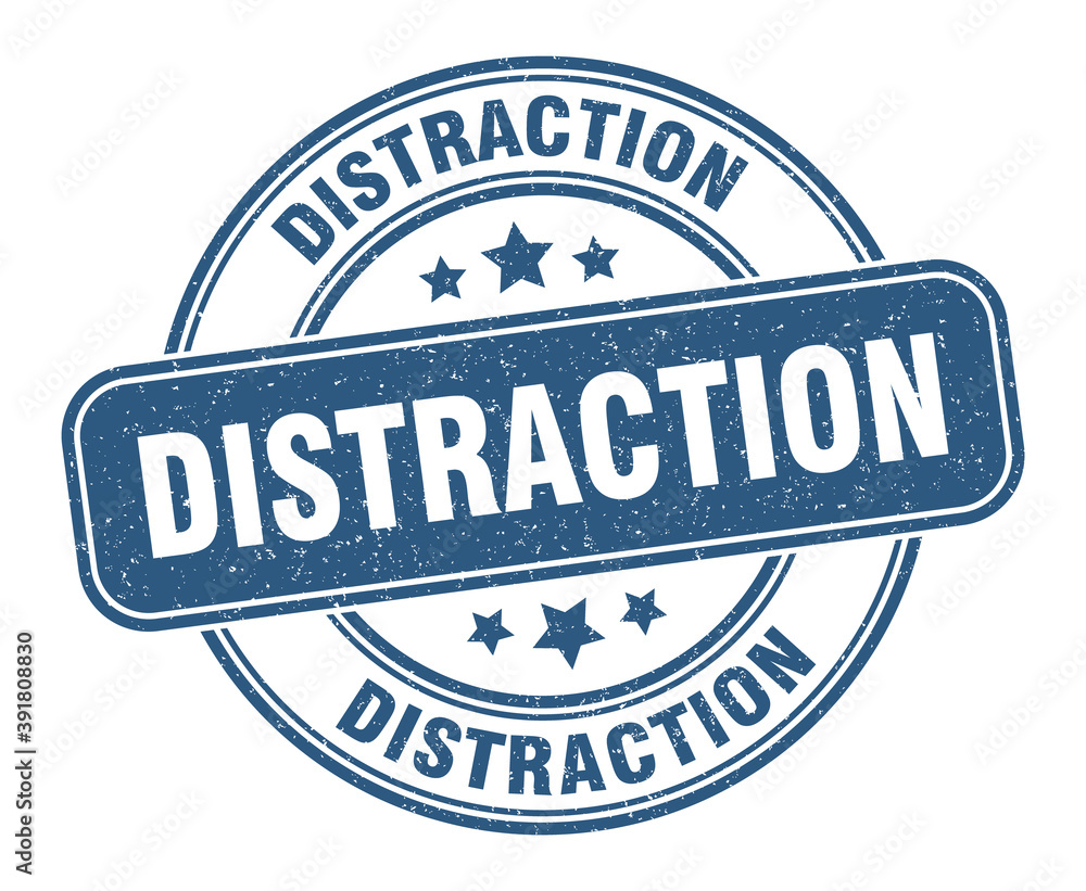 distraction stamp. distraction label. round grunge sign distraction stamp. distraction label. round grunge sign