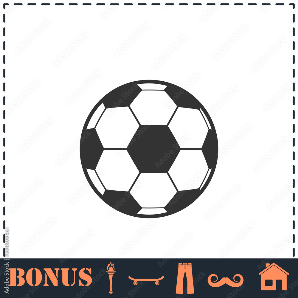 Soccer ball icon flat Soccer ball icon flat