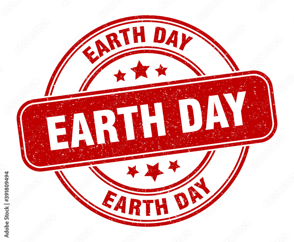 earth day stamp. earth day label. round grunge sign earth day stamp. earth day label. round grunge sign