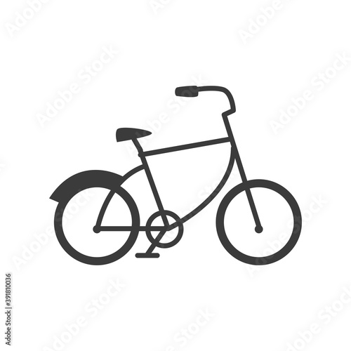 bicycle retro with tire guard in white background