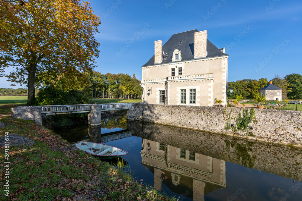 Castle in Loire Valley Countryside - near Langeais - France