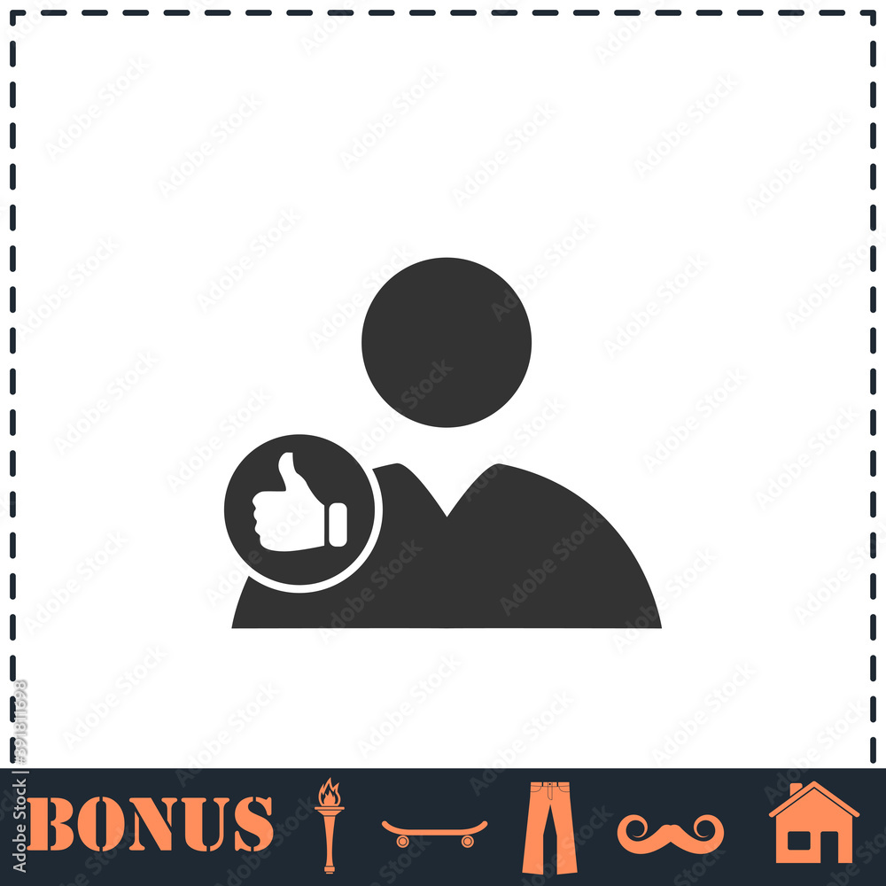 Avatar like icon flat Avatar like icon flat