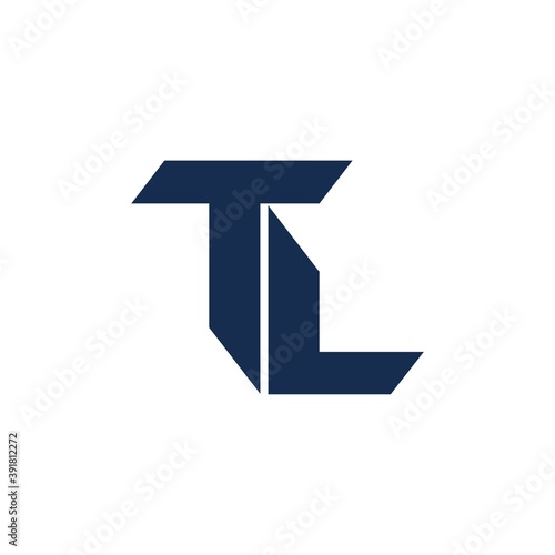 Konstfotografi Initial letter TL logo isolated on white background