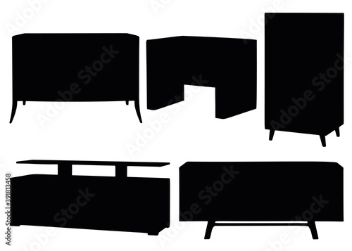 Large and long bedside tables included in the set.
