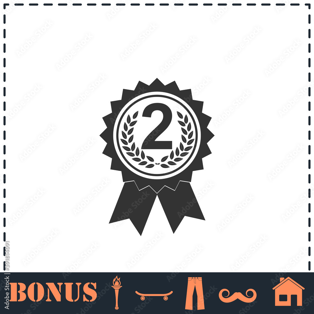 Award medals icon flat Award medals icon flat