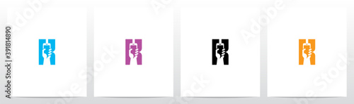 Smartphone On Letter Logo Design K