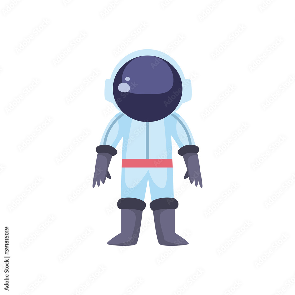astronaut, person with spacesuit on white background