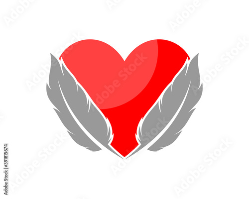 Feather of love stock illustration