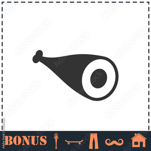 Meat icon flat