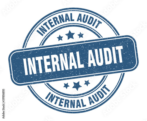 internal audit stamp. internal audit label. round grunge sign