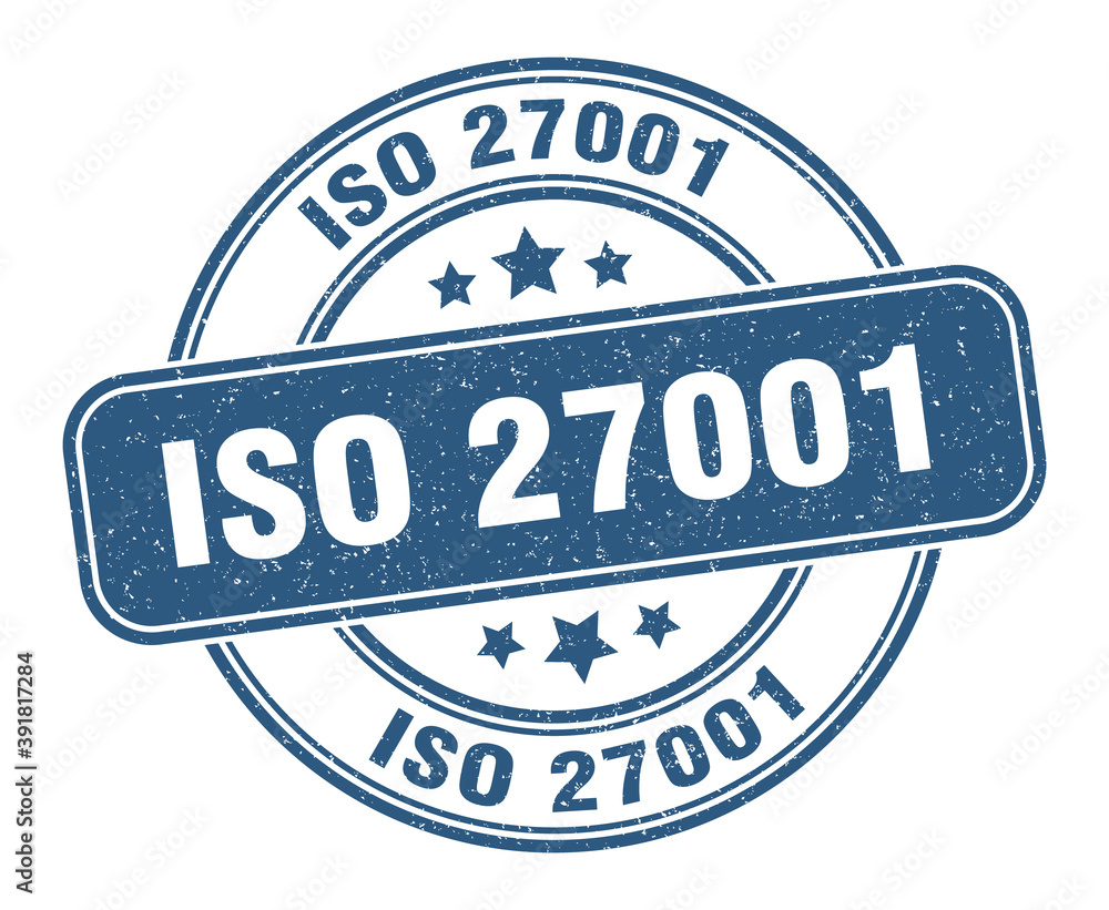 iso 27001 stamp. iso 27001 label. round grunge sign Stock Vector | Adobe  Stock