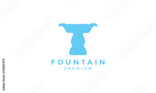 fountain modern logo vector icon illustration design