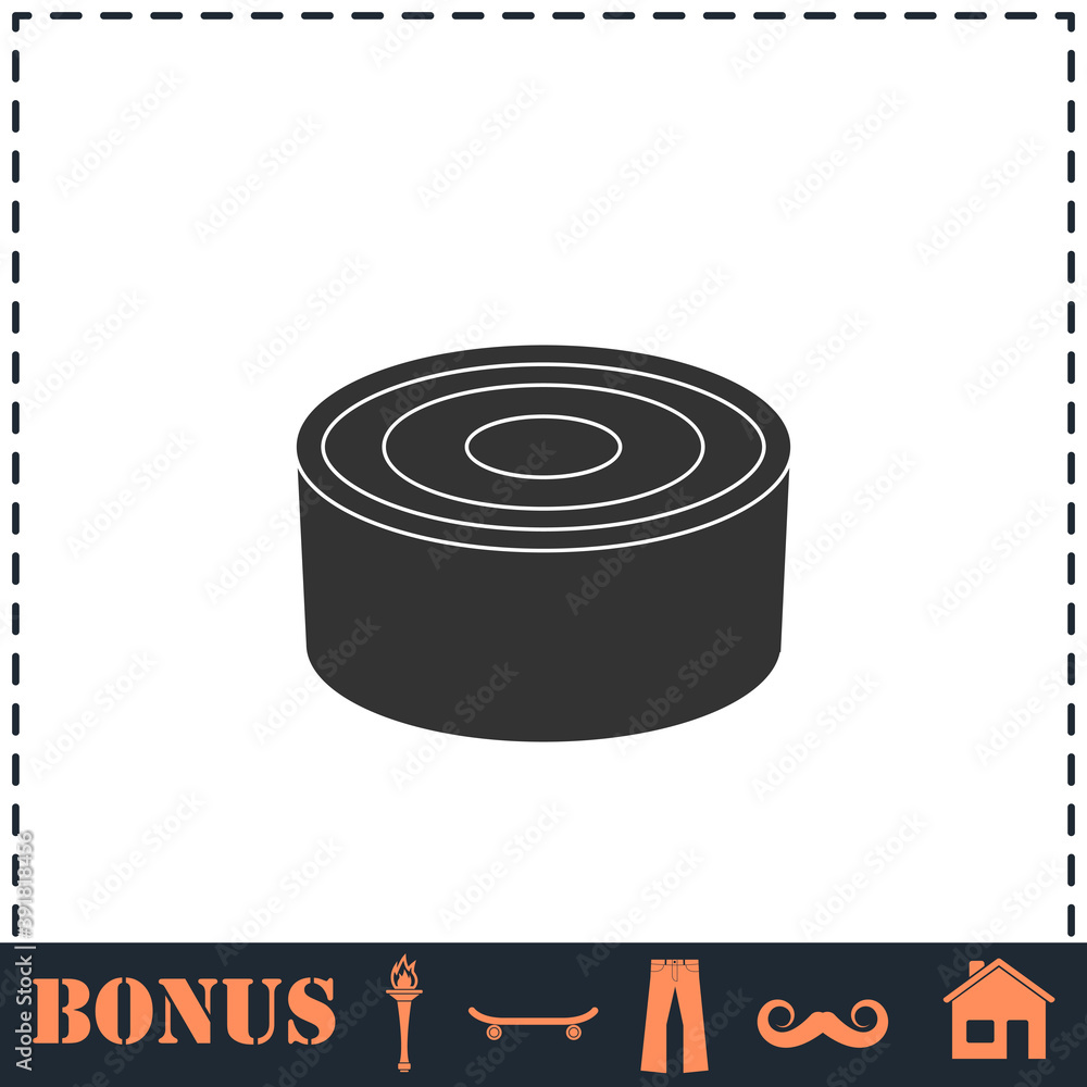 Tin can icon flat Tin can icon flat