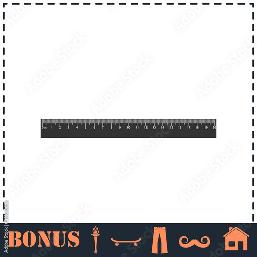 Ruler icon icon flat