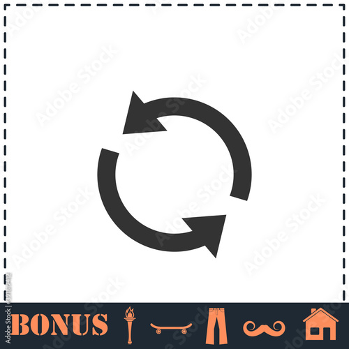 Recycle arrow icon flat Free Download Recycle arrow icon flat - GFXLoad