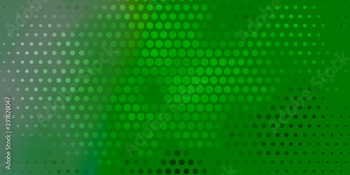 Dark Green vector backdrop with circles.
