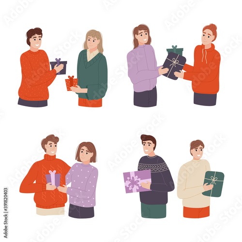 Different people give beautiful gifts