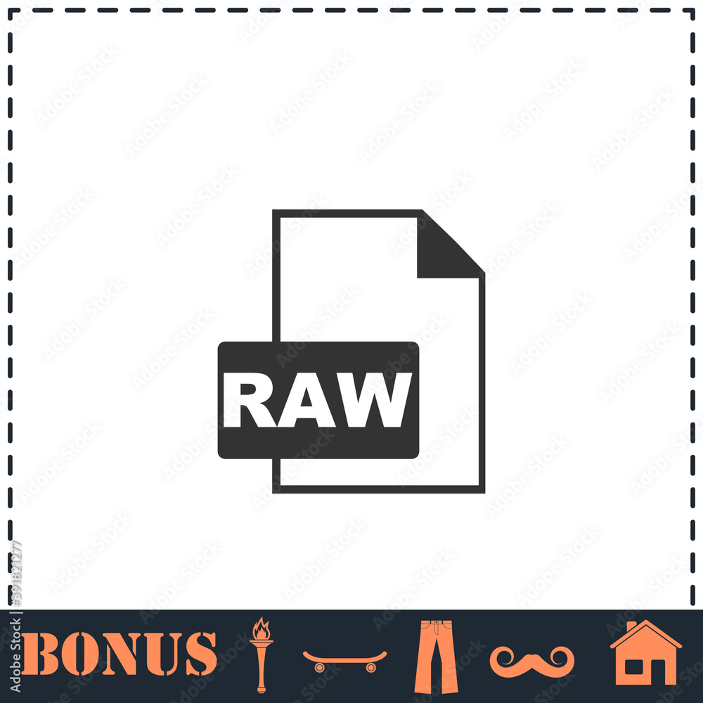 Raw icon flat Raw icon flat