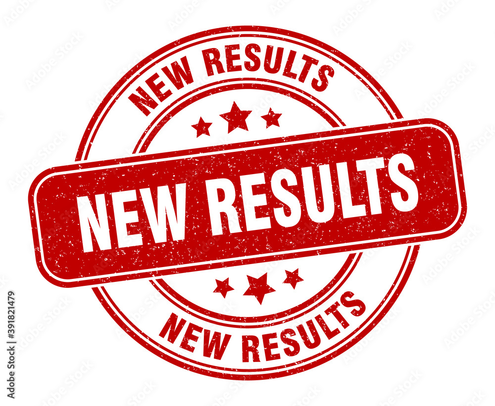 new results stamp. new results label. round grunge sign new results stamp. new results label. round grunge sign