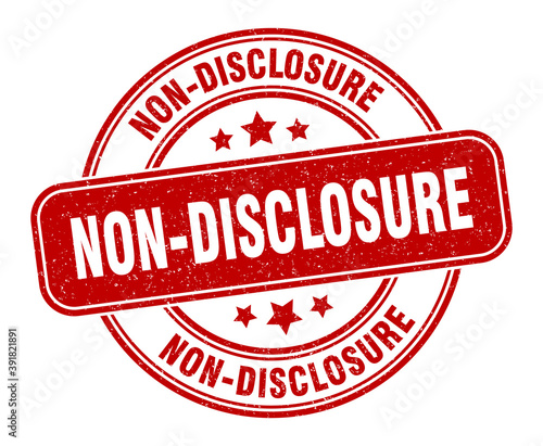 non-disclosure stamp. non-disclosure label. round grunge sign