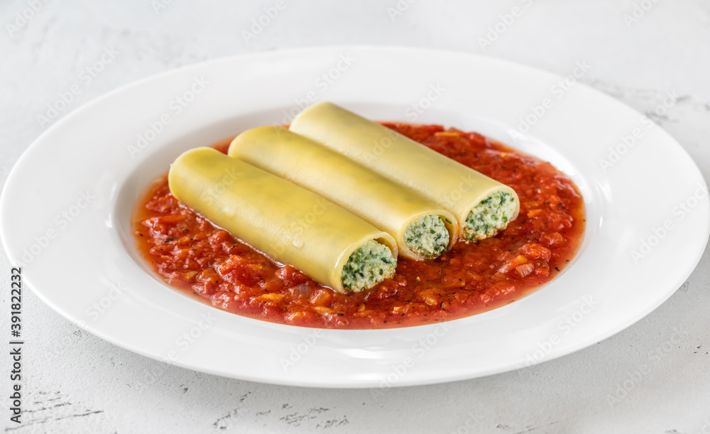 Spinach and Ricotta Cannelloni Spinach and Ricotta Cannelloni